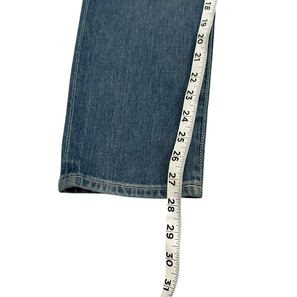 Veronica Beard Jeans Women's 25x28 Blue Logan Slim Straight Extra High-Rise Belt - Picture 10 of 14